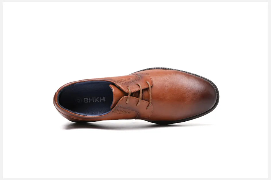 BHKH zapatillas de deporte masculinas Otoño/Invierno traf zapatos casuales de cuero para hombres trabajo de negocios Oficina zapatos de vestir con cordones para hombres talla 47