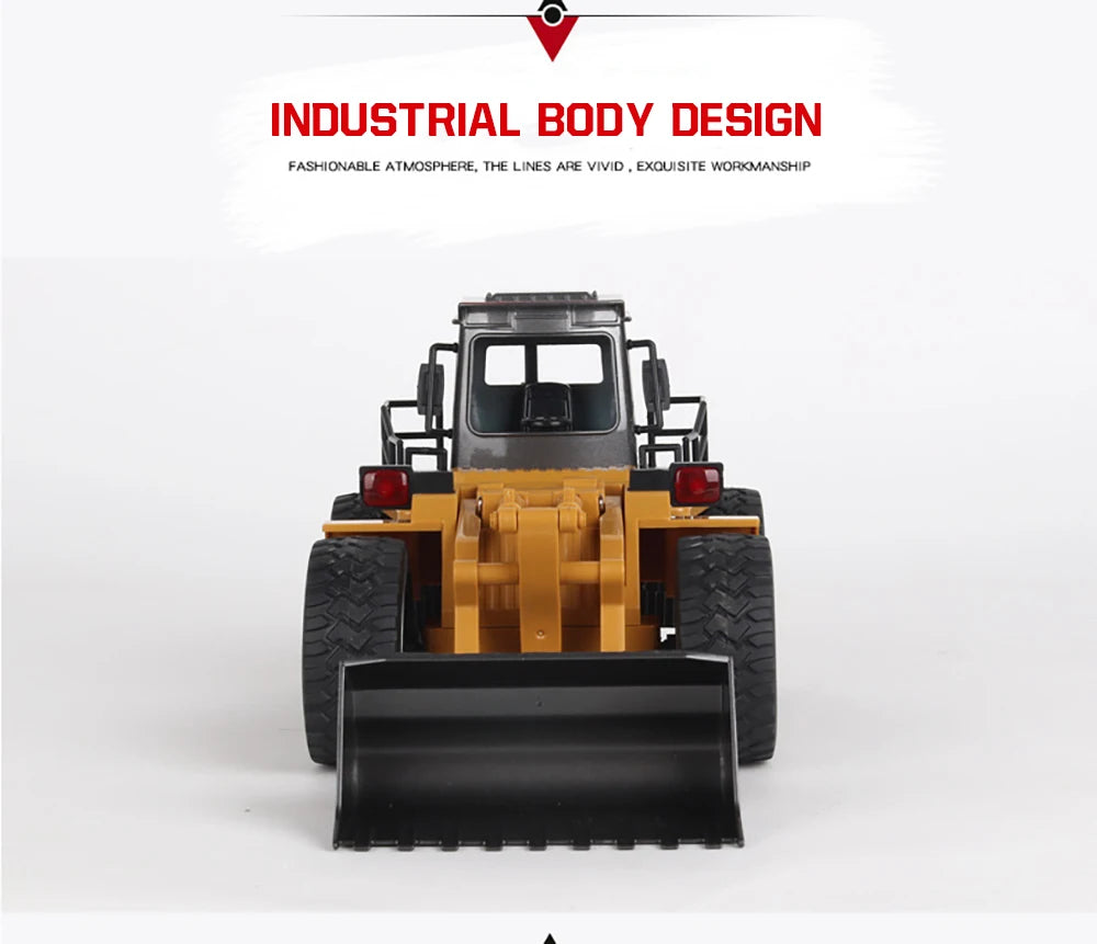 Tractor RC 1:18 con Pala Huina Juguete de Control Remoto