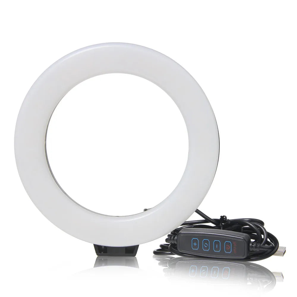 Aro de Luz LED 6 Pulgadas USB para Selfie, Streaming y Maquillaje