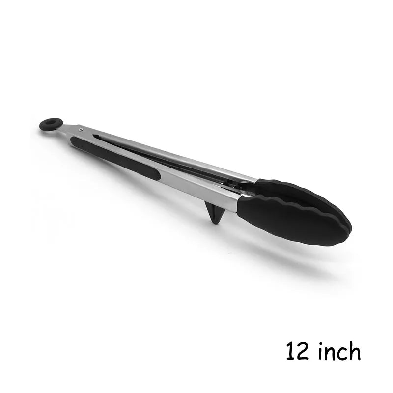 Pinzas de Cocina de Acero Inoxidable con Puntas de Silicona