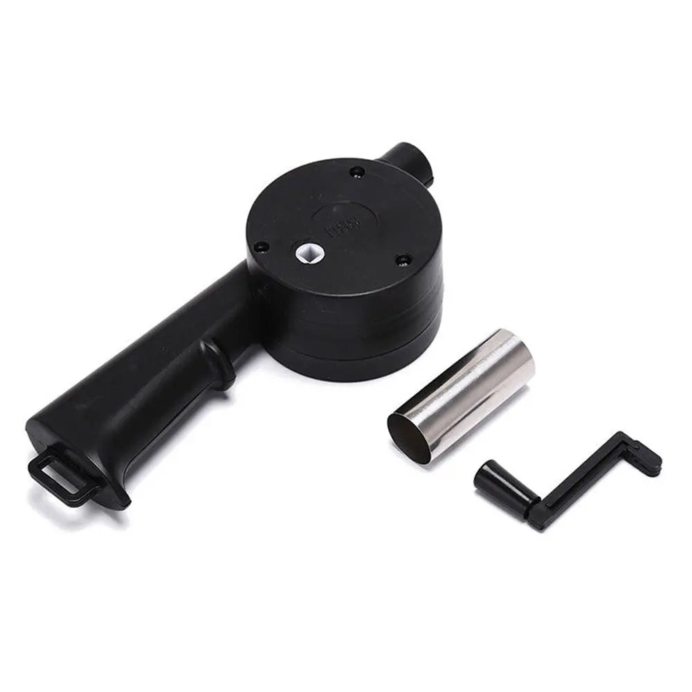 LMETJMA-ventilador de mano para barbacoa, ventilador de aire para barbacoa al aire libre, Picnic, manivela Manual, ventilador para barbacoa, fuelle de fuego, herramientas para barbacoa KC0266