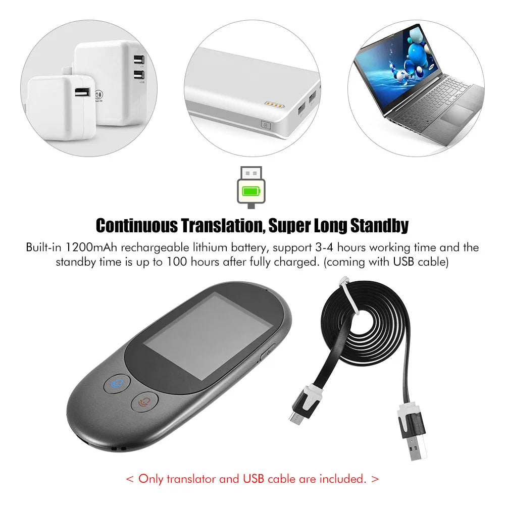 Traductor de voz instantáneo en línea, 126 idiomas, F1, con cámara, compatible con escaneo fotográfico, traducción