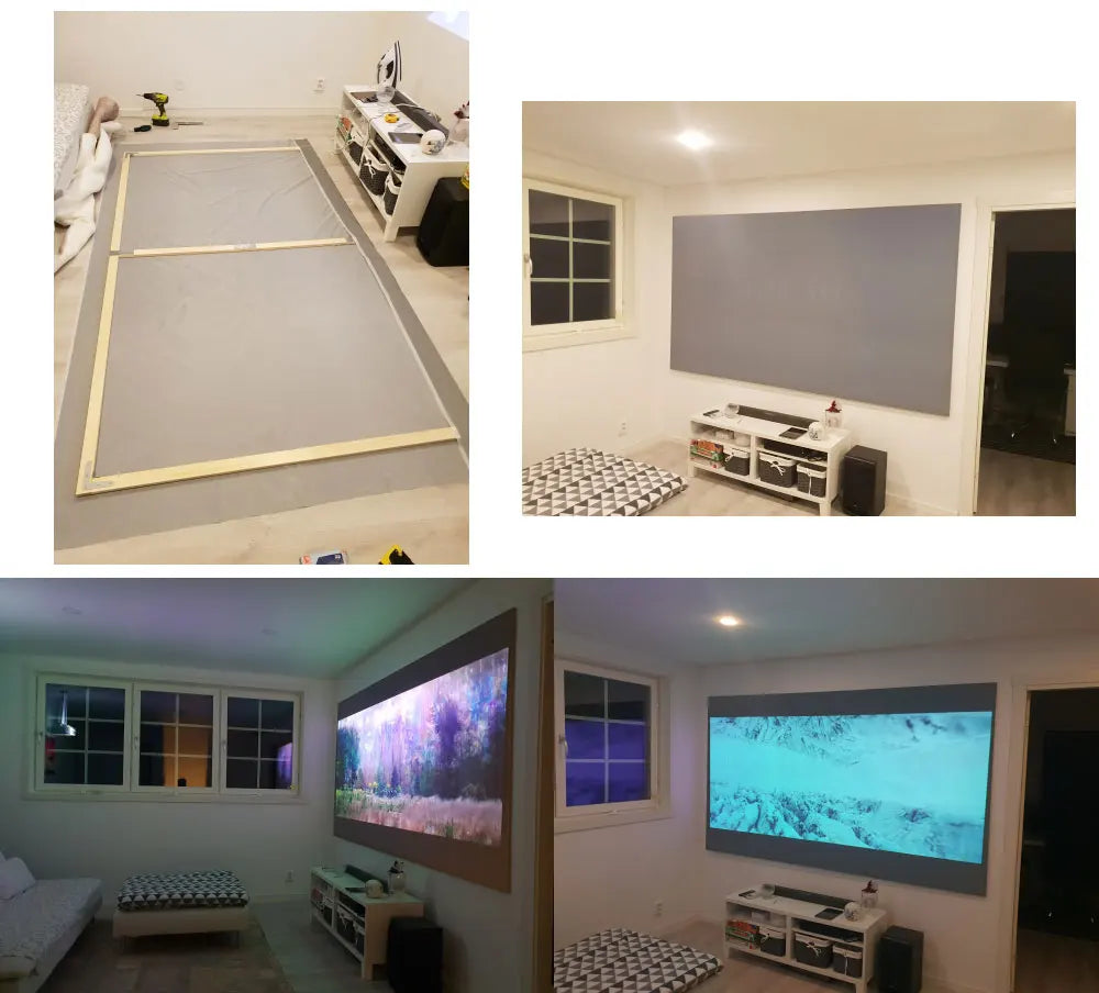Pantalla de proyector Salange, pantalla de proyección de tela reflectante de 60 100 120 pulgadas para proyector YG300 XGIMI DLP LED Home Theater
