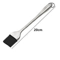 LMETJMA-cepillo de silicona para barbacoa, sin BPA, para repostería, con mango de acero inoxidable, cepillo para aceite de pavo para asar