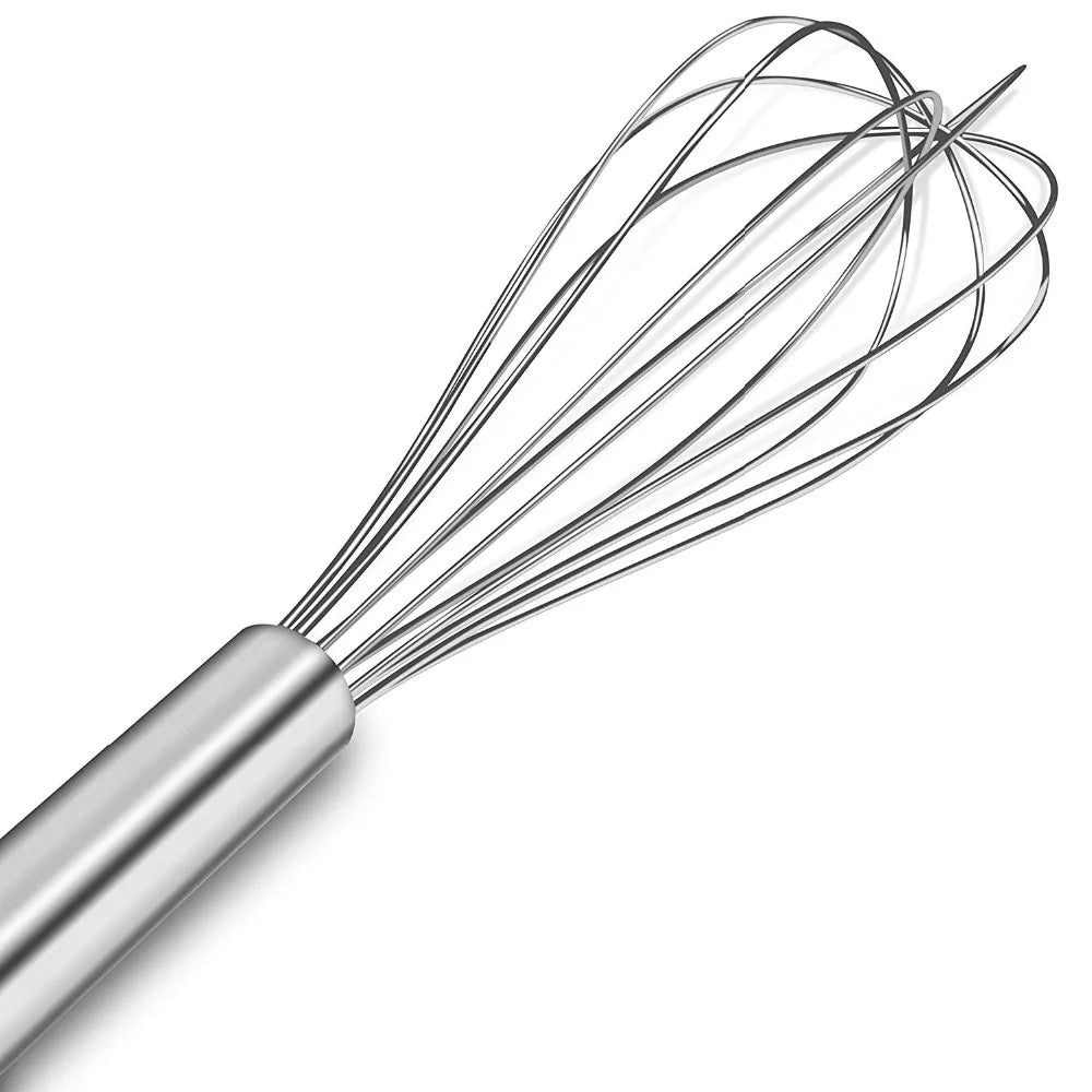 LMETJMA 8 "10" 12 "batidor de huevos de acero inoxidable batidor de huevos alambre de cocina batidor de globos batidor de huevos de leche herramientas mezcladoras de huevos KC0231