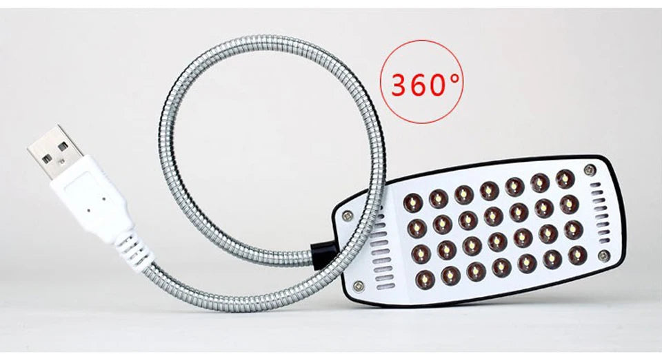 Lámpara de Lectura LED USB Flexible sin Parpadeo