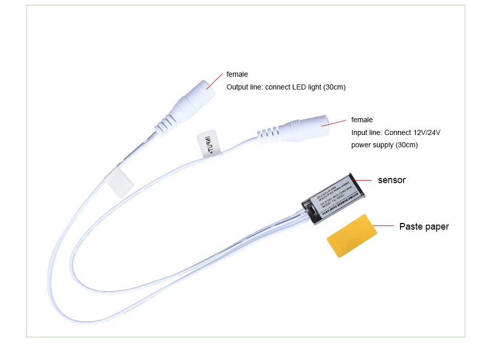 Interruptor de Sensor de Mano IR para Tira LED y Armario