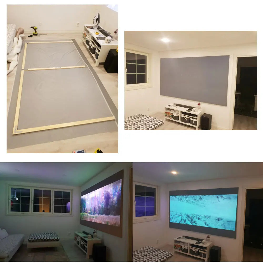 Pantalla de proyector Salange, pantalla de proyección de tela reflectante de 60 100 120 pulgadas para proyector YG300 XGIMI DLP LED Home Theater