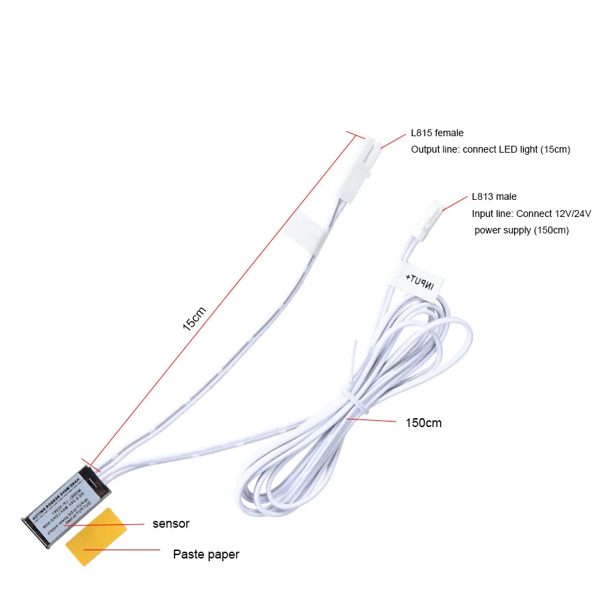 Interruptor de Sensor de Mano IR para Tira LED y Armario