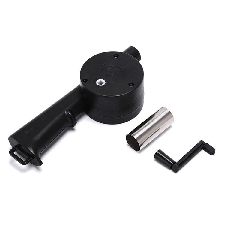 LMETJMA-ventilador de mano para barbacoa, ventilador de aire para barbacoa al aire libre, Picnic, manivela Manual, ventilador para barbacoa, fuelle de fuego, herramientas para barbacoa KC0266