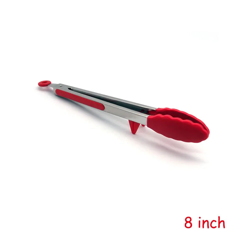 Pinzas de Cocina de Acero Inoxidable con Puntas de Silicona