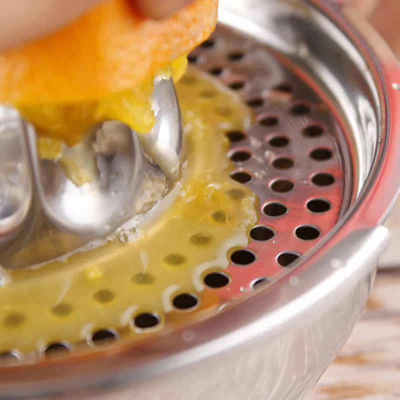 LMETJMA exprimidor de limón de acero inoxidable, exprimidor Manual para exprimidor de limón y naranja, escariadores, exprimidor de frutas y verduras, herramienta de cocina