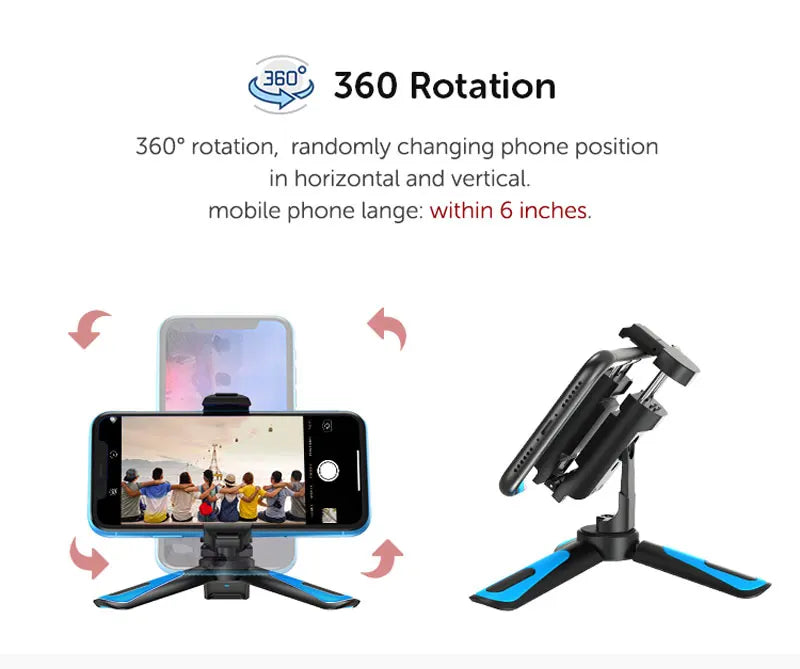 Mini Trípode 2 en 1 con Rotación 360° para Teléfono APEXEL