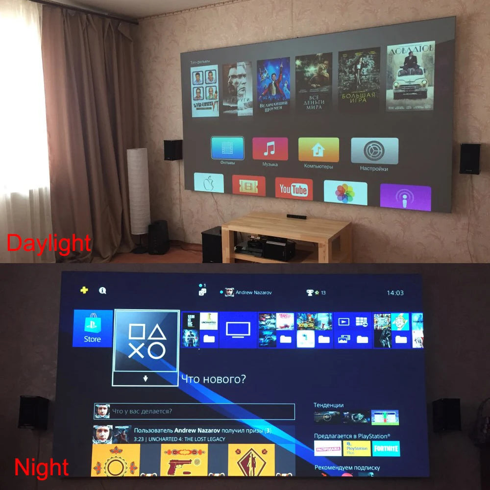 Pantalla de proyector Salange, pantalla de proyección de tela reflectante de 60 100 120 pulgadas para proyector YG300 XGIMI DLP LED Home Theater