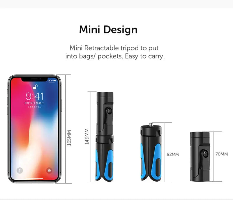 Mini Trípode 2 en 1 con Rotación 360° para Teléfono APEXEL
