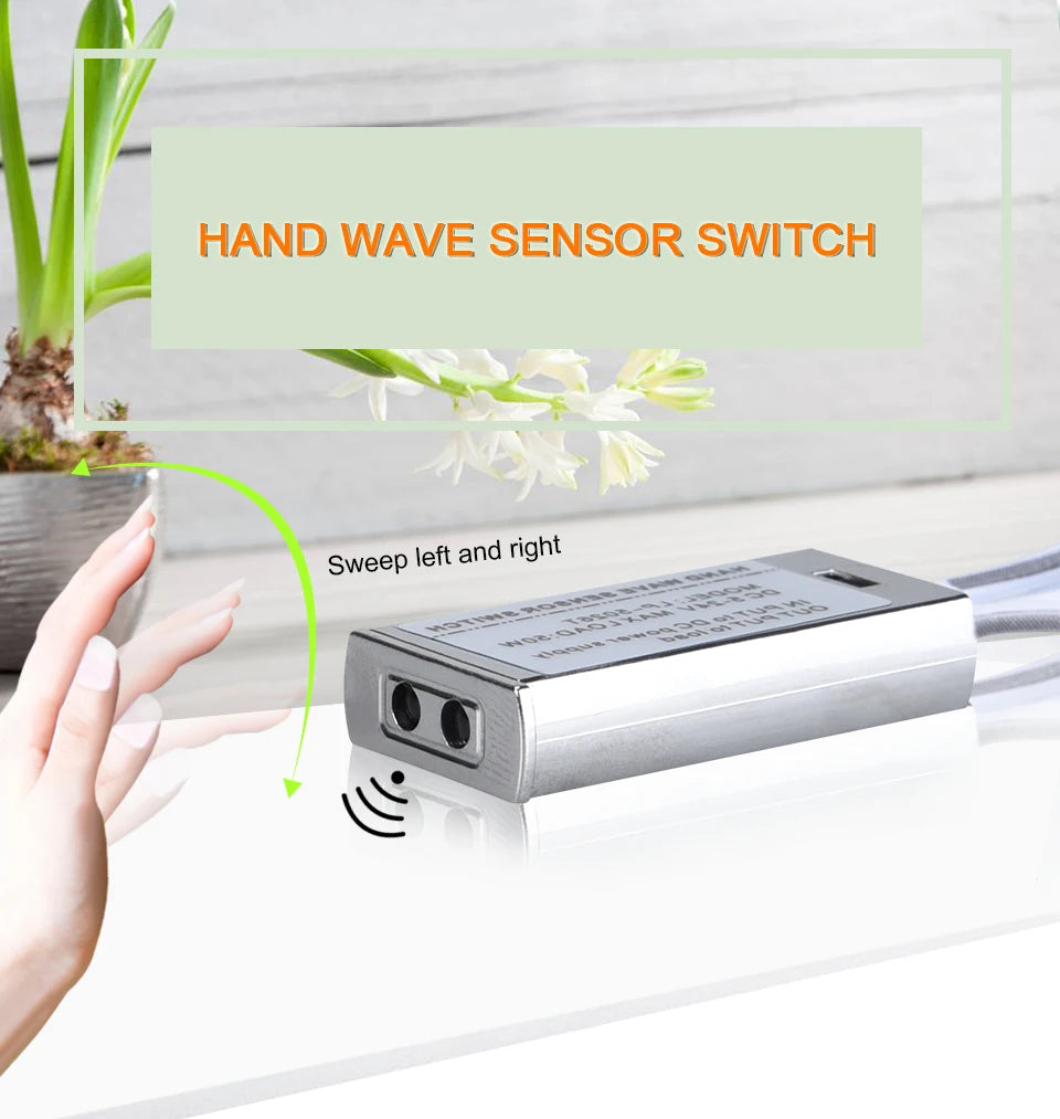Interruptor de Sensor de Mano IR para Tira LED y Armario