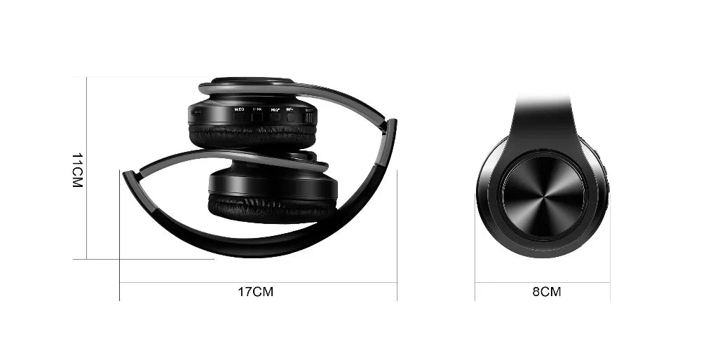 Auriculares Bluetooth 5.3 Inalámbricos con Micrófono y Radio FM