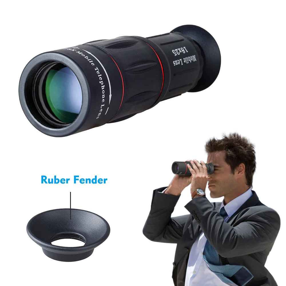 Lente Telescópica Monocular APEXEL 18X con Trípode para Smartphones