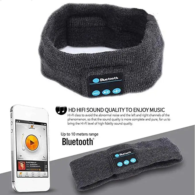 Auriculares inalámbricos con Bluetooth para dormir, correr, diadema, auriculares estéreo, auriculares deportivos, sombrero de música con micrófono, auriculares para teléfono inteligente