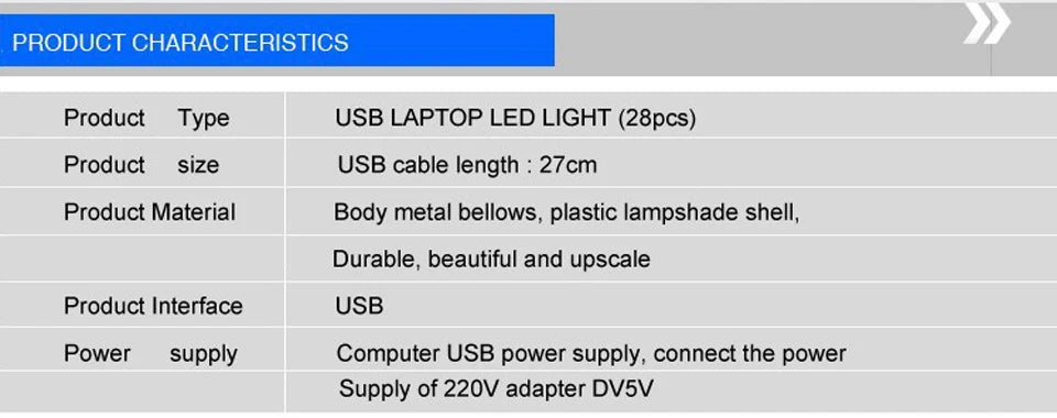 Lámpara de Lectura LED USB Flexible sin Parpadeo