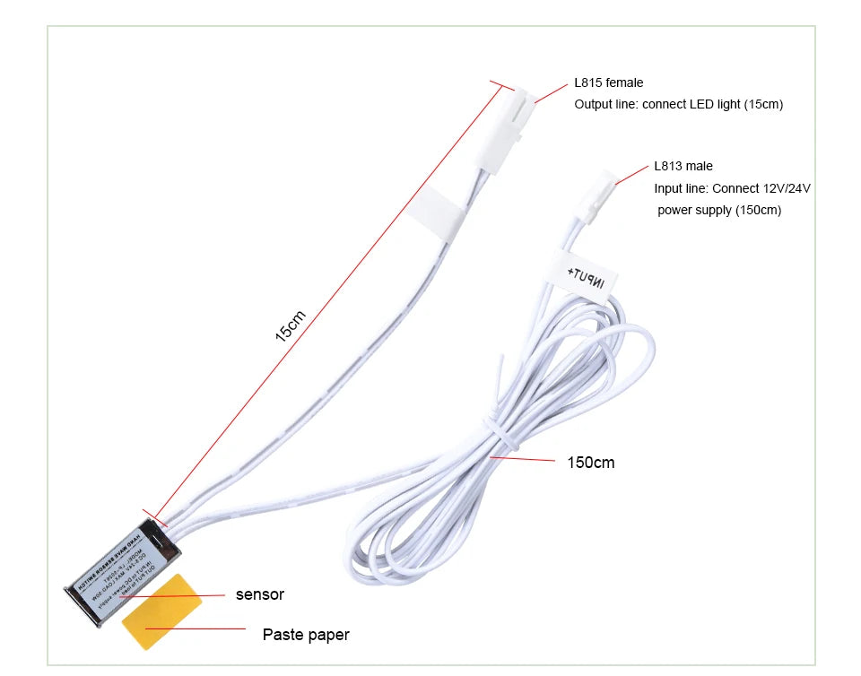 Interruptor de Sensor de Mano IR para Tira LED y Armario