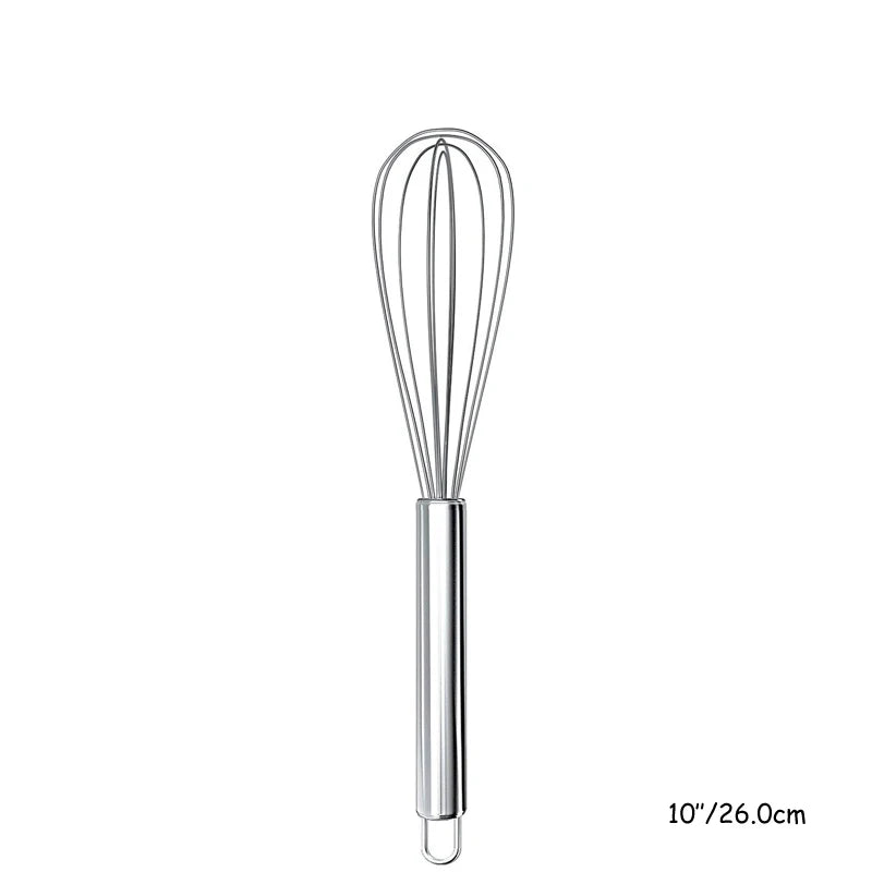 LMETJMA 8 "10" 12 "batidor de huevos de acero inoxidable batidor de huevos alambre de cocina batidor de globos batidor de huevos de leche herramientas mezcladoras de huevos KC0231