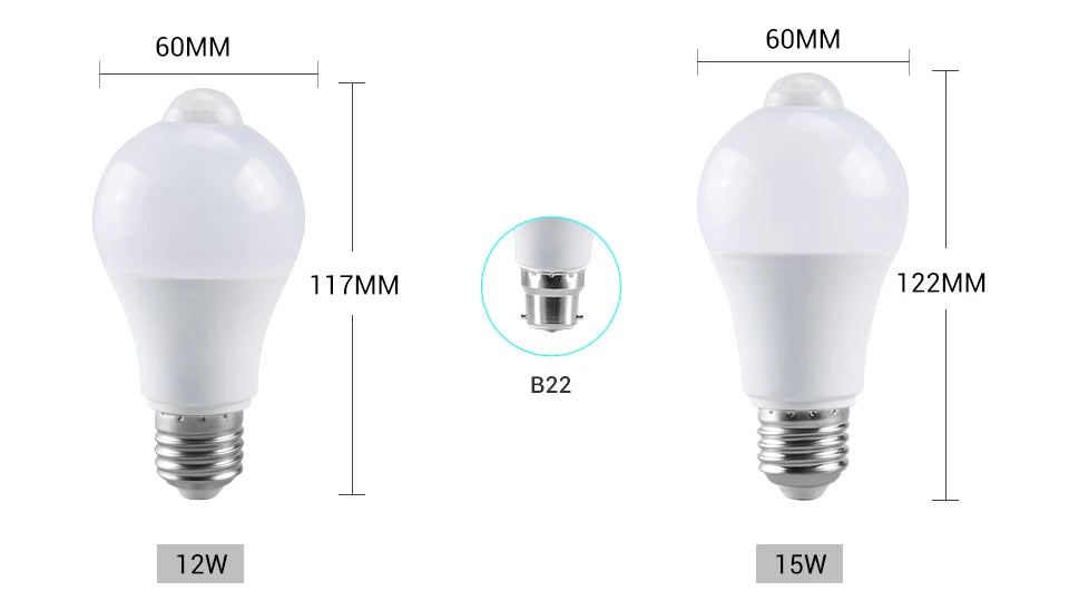Lámpara de Emergencia LED con Sensor de Movimiento PIR