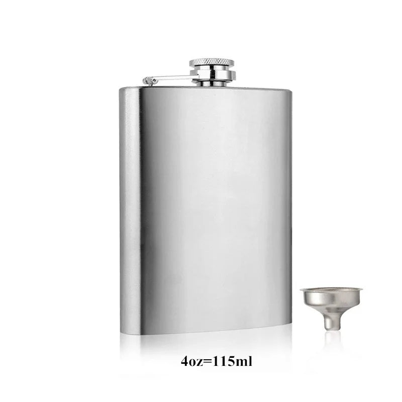 LMETJMA 1 4 5 6 7 8 9 10 oz Frasco de cadera de acero inoxidable con embudo Frasco de cadera de bolsillo Alcohol Whisky Frasco de cadera Tapón de tornillo KC0139
