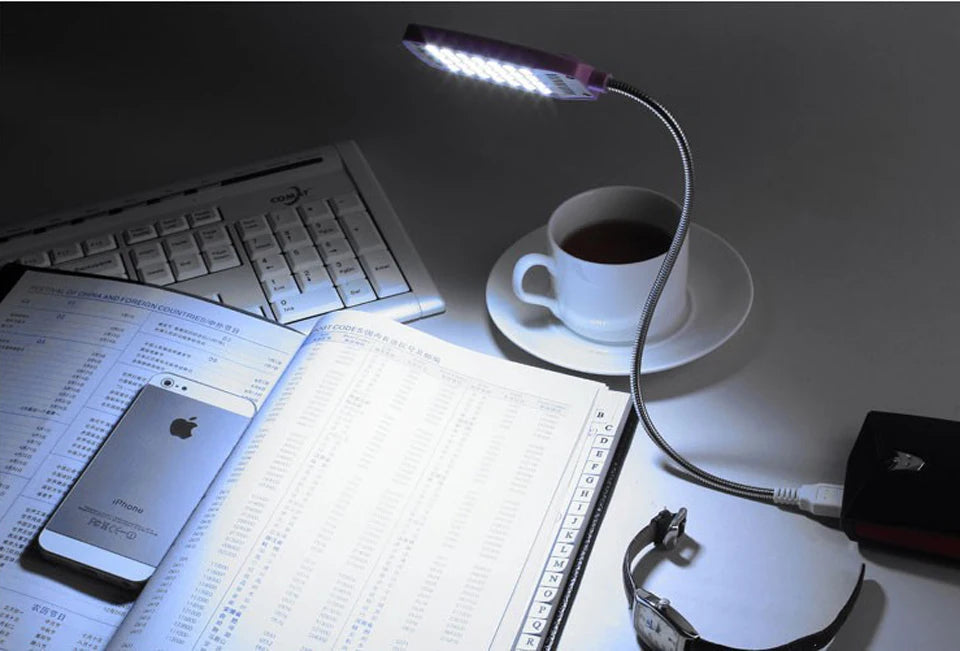 Lámpara de Lectura LED USB Flexible sin Parpadeo