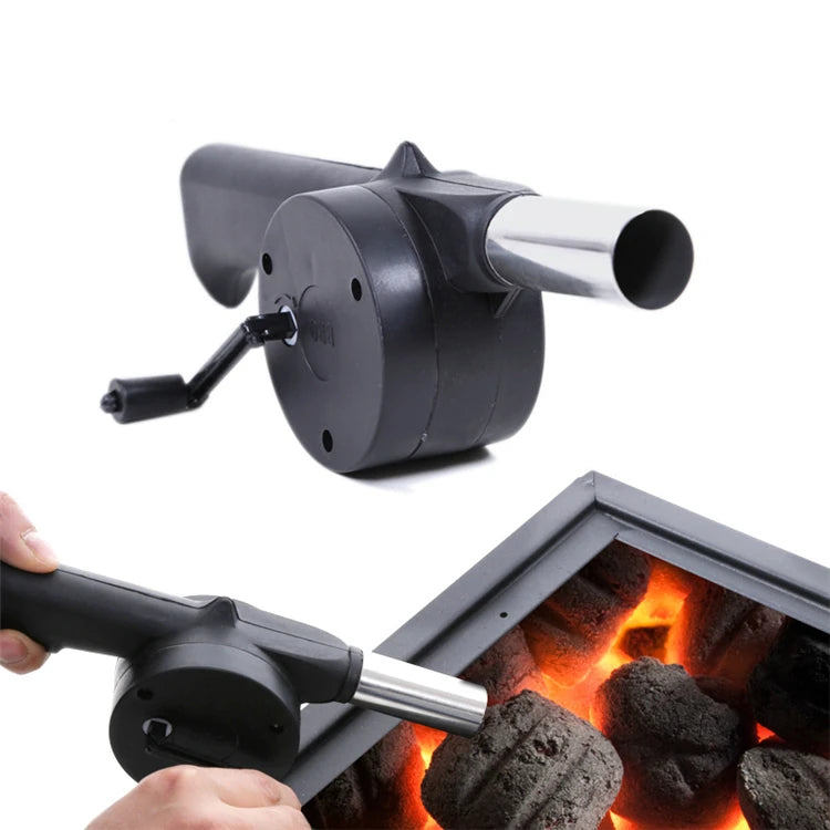 LMETJMA-ventilador de mano para barbacoa, ventilador de aire para barbacoa al aire libre, Picnic, manivela Manual, ventilador para barbacoa, fuelle de fuego, herramientas para barbacoa KC0266