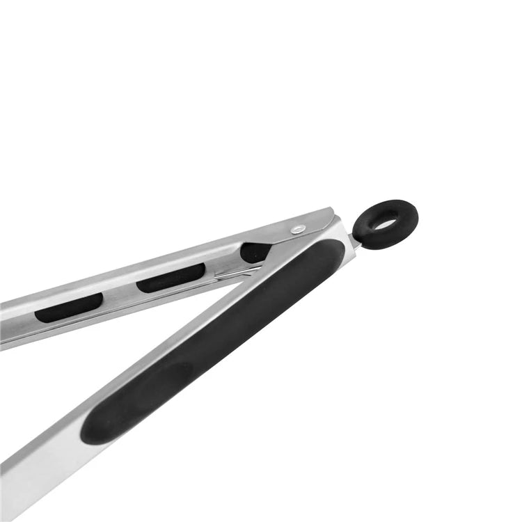 LMETJMA Pinzas de cocina premium Pinzas de cocina de silicona 9 12 pulgadas Sin BPA Antiadherente Barbacoa Cocinar Grilling Bloqueo Pinzas para alimentos KC0253