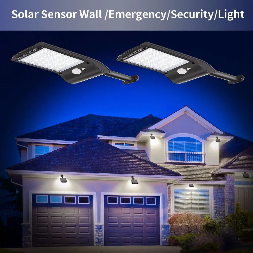 Lámpara Solar LED para Exterior con Sensor de Movimiento 36 LED