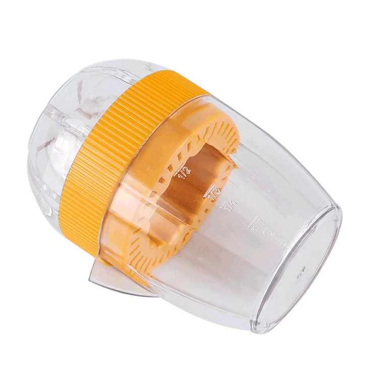 Exprimidor de limón LMETJMA con tapa, exprimidor de limón Manual de plástico, taza de prensa de naranja, exprimidor de cítricos con boquilla para verter, herramientas para frutas KC0130