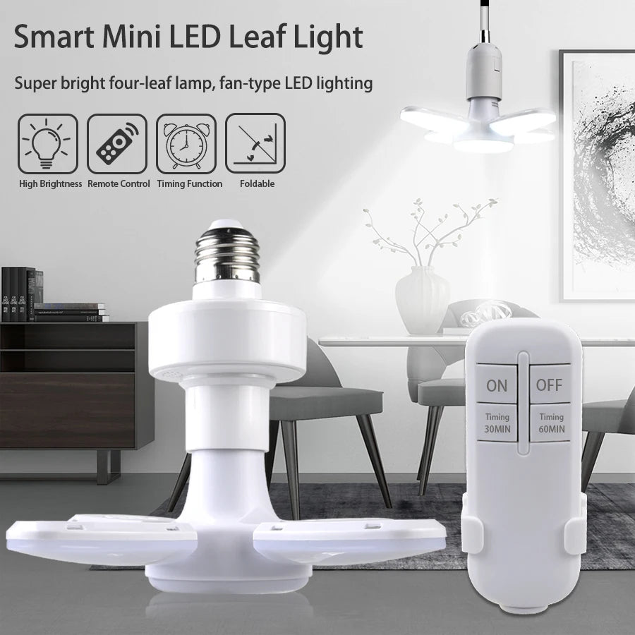 Bombilla LED E27 Plegable para Techo con Control Remoto