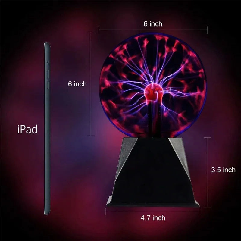 Lámpara bola de plasma táctil LED decorativa para dormitorio y fiestas