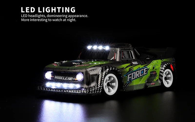 WLtoys 284131/284161/284010/32221 con Luces LED, 2.4G, 4WD, 30 km/h, Chasis Metálico, Coches RC Eléctricos de Alta Velocidad para Derrapes Todoterreno