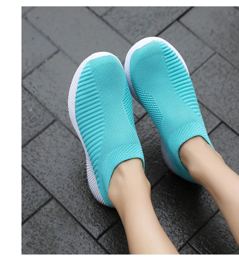 Zapatos vulcanizados para mujer, zapatillas de deporte de alta calidad para mujer, zapatos planos sin cordones, mocasines para mujer de talla grande 42, zapatos planos para caminar
