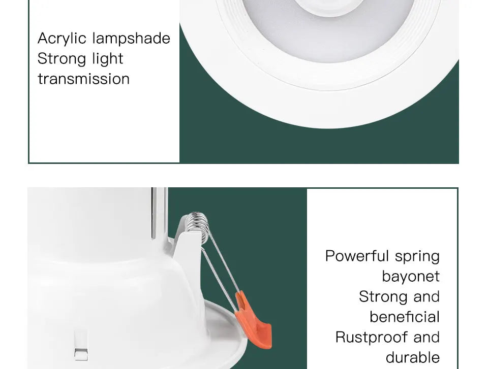 Foco LED Empotrable con Sensor de Movimiento PIR