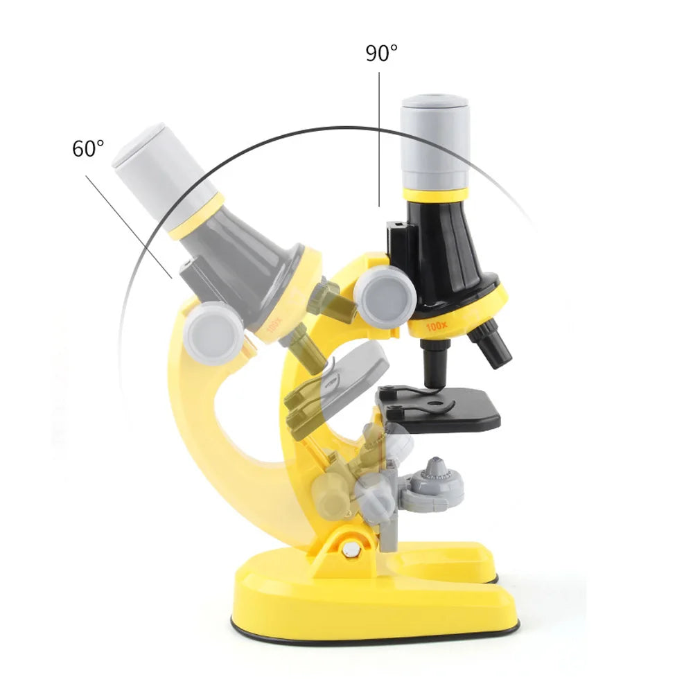 Kit Microscopio Educativo para Niños LED 100X 400X 1200X