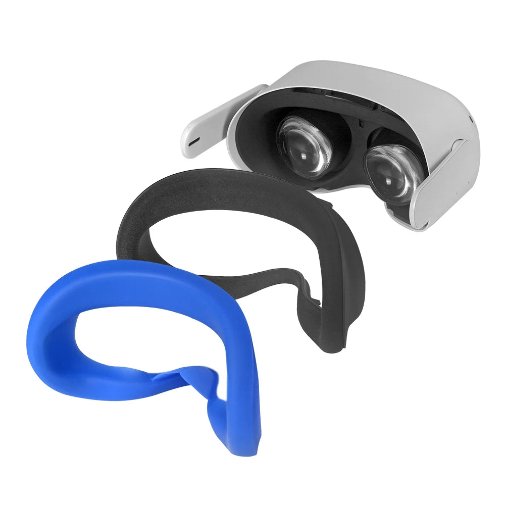 Cubierta de máscara de silicona VR, almohadilla facial, almohadilla protectora para ojos para Oculus Quest 2, accesorios para dispositivos VR