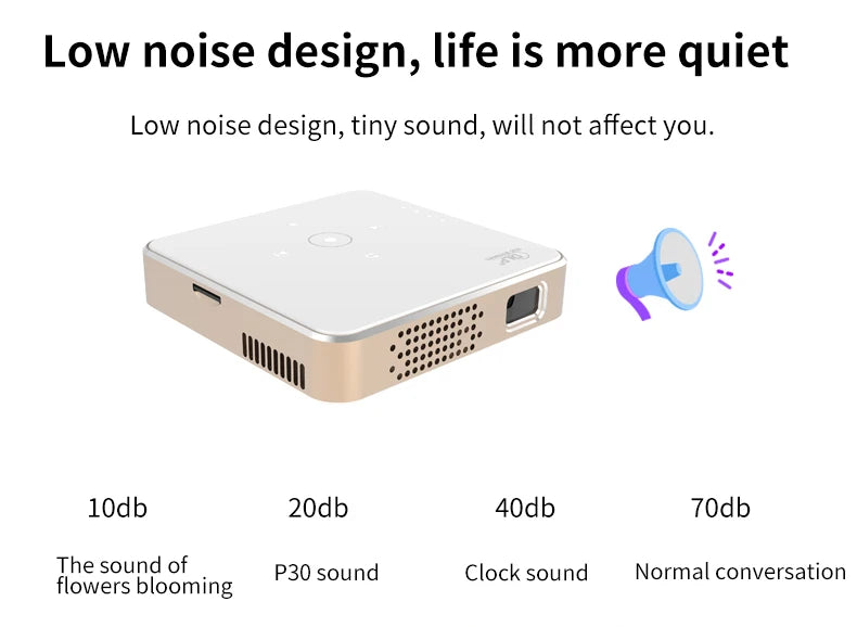 Salange P30 Mini proyector DLP portátil Home Theater 1080P 4K compatible con Wifi TV sin pantalla para teléfono móvil Smartphone