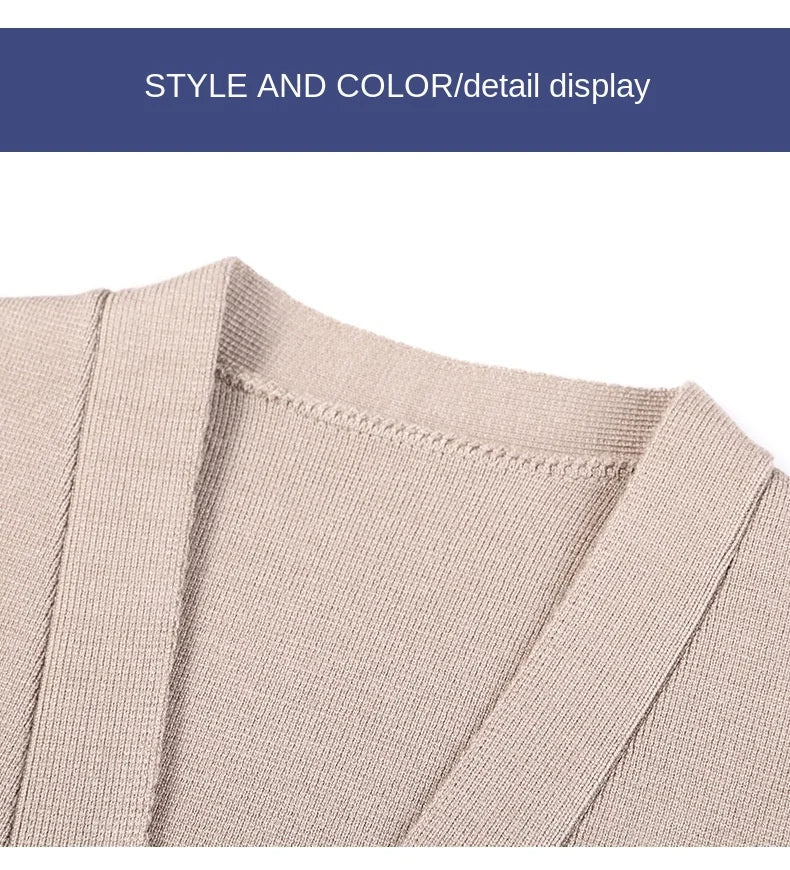 Cárdigan de Punto para Hombre con Cuello en V — Estilo Casual