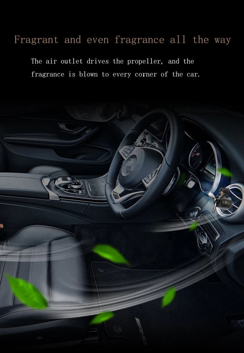 Ambientador para coche Bear Pilot Hélice giratoria Salida de aire Perfume Aroma Fragancia Diseño magnético