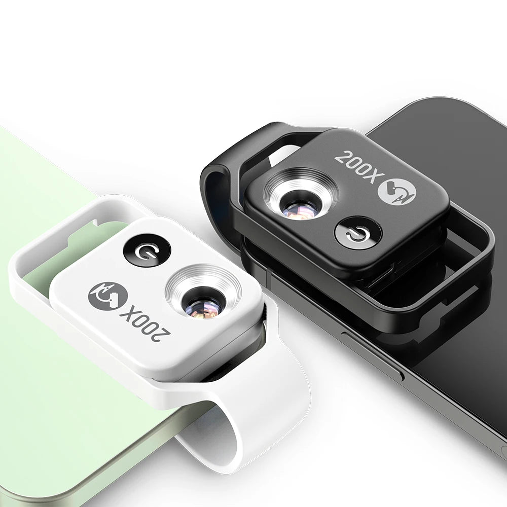 Lente Microscopio Digital 200X APEXEL para Smartphone con LED