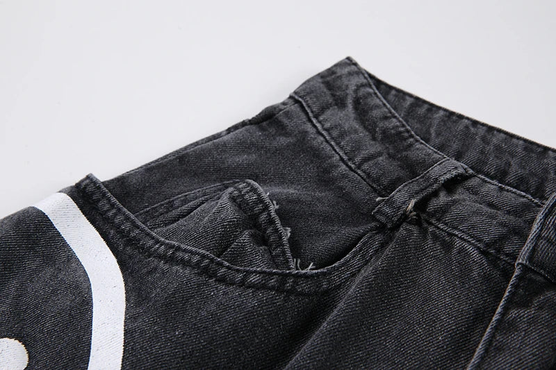 Pantalones Vaqueros Holgados de Pierna Ancha para Mujer, Hip-Hop Informales