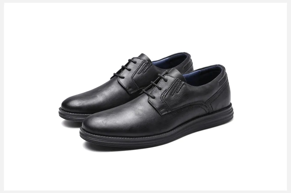 BHKH zapatillas de deporte masculinas Otoño/Invierno traf zapatos casuales de cuero para hombres trabajo de negocios Oficina zapatos de vestir con cordones para hombres talla 47