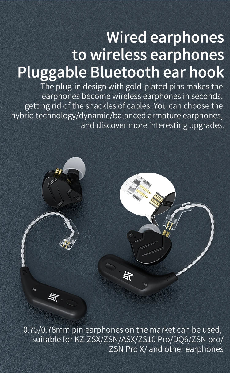 KZ AZ09 Cable Bluetooth 5.2 para Auriculares KZ