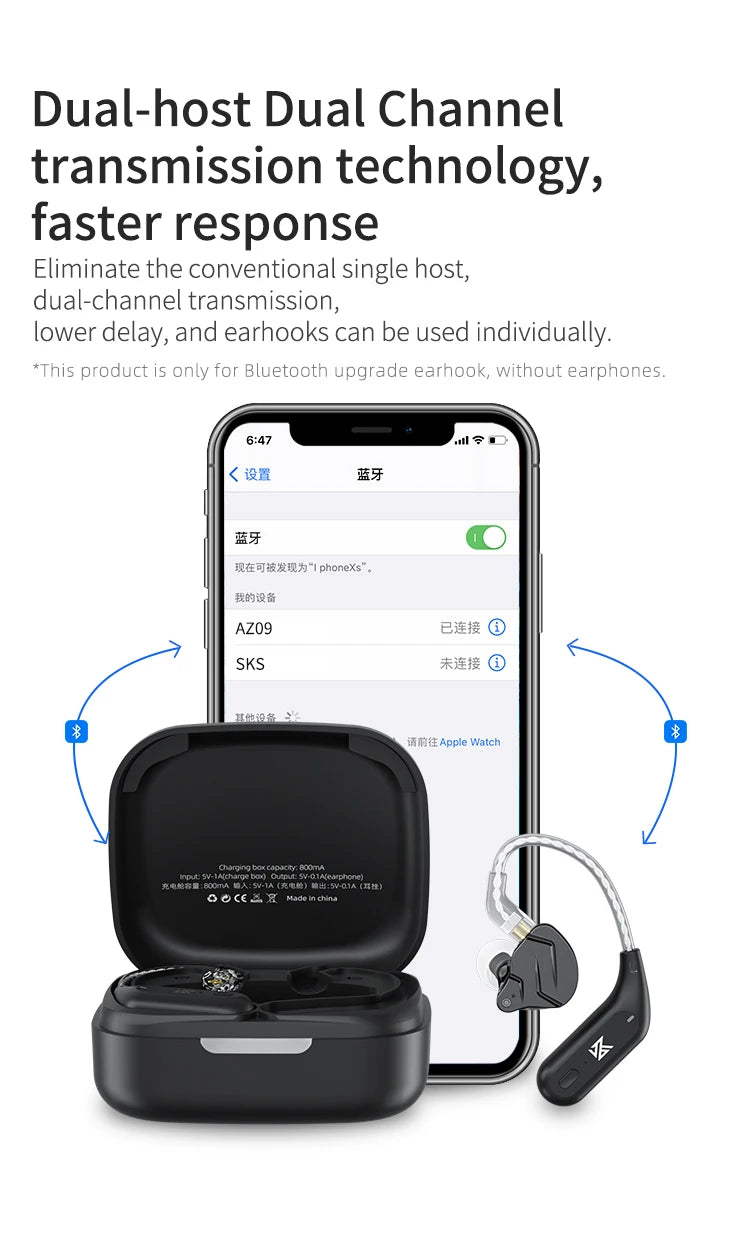 KZ AZ09 Cable Bluetooth 5.2 para Auriculares KZ
