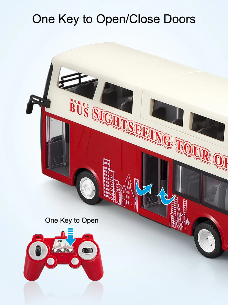 Autobús RC de Dos Pisos Double E E640 con Luces y Sonidos 1:18