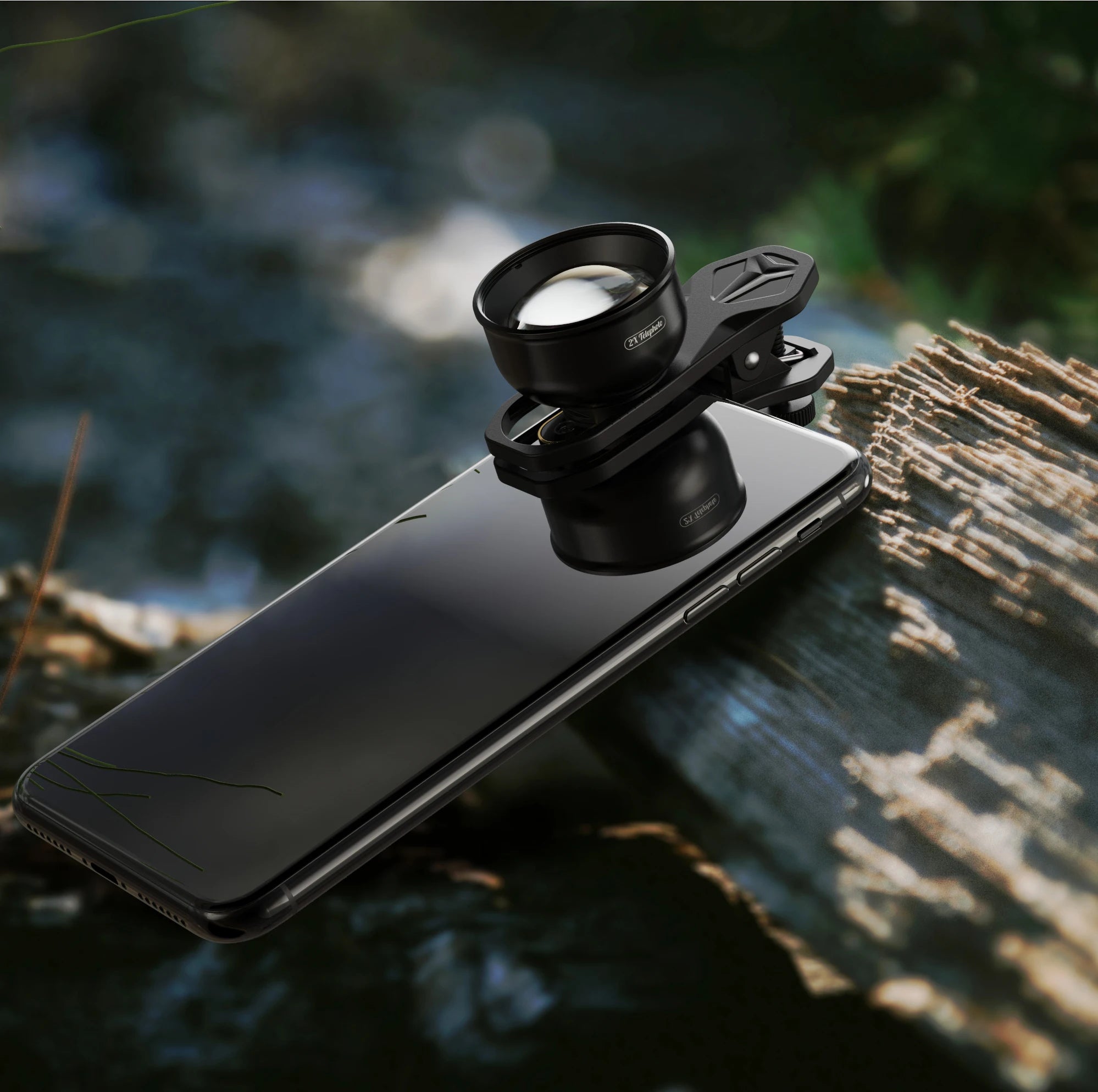 Lente Teleobjetivo APEXEL HD 2X para Celular con Filtro CPL